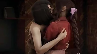 Rinoa x Aerith Lesbian   Double blowjob Threesome pov  [Full Video] 8 m